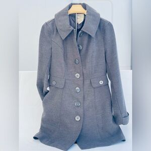 Tulle Anthropologie Wool Midi Trench Coat Size L